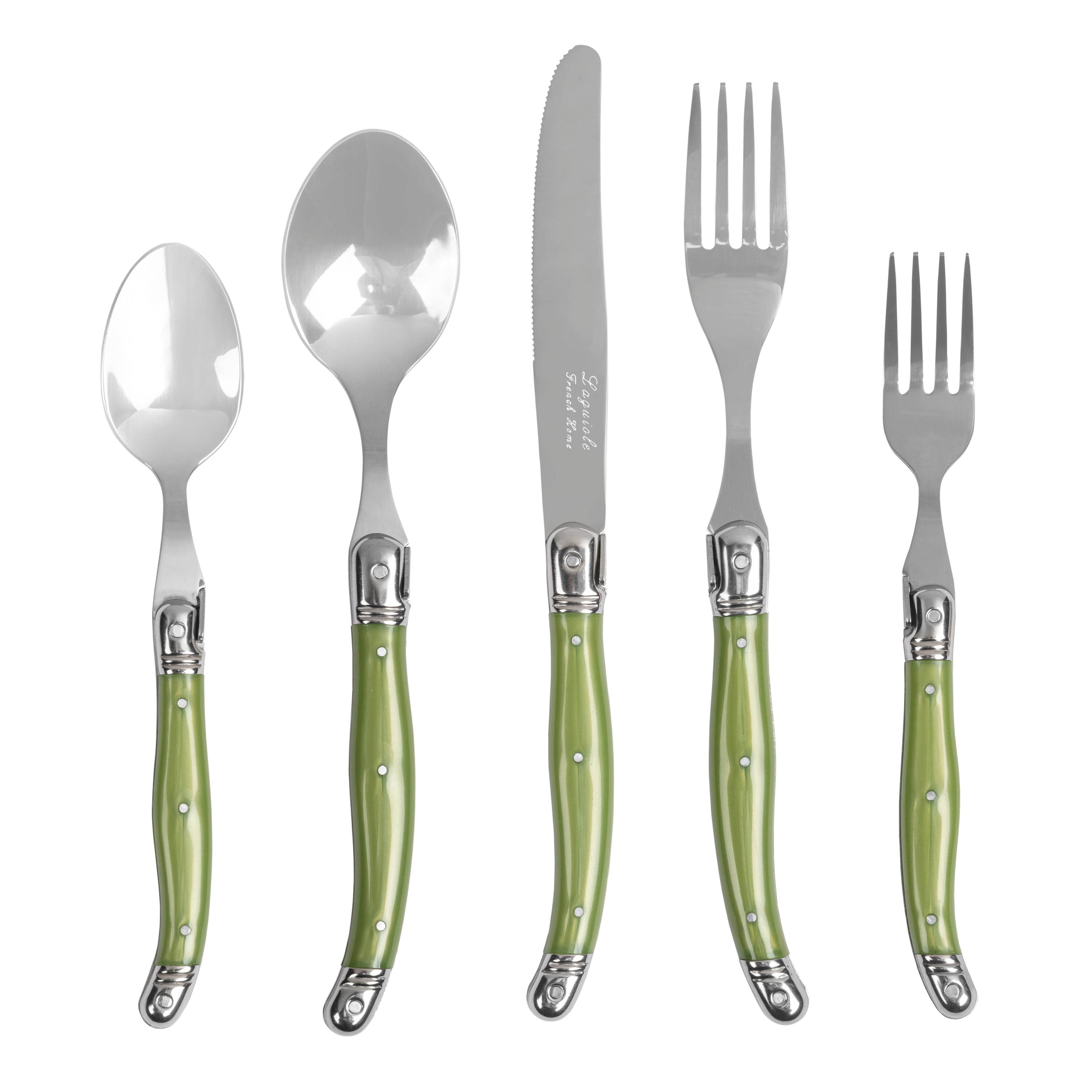 French Home 20-Piece Stainless-Steel Laguiole Flatware Set, Service fo