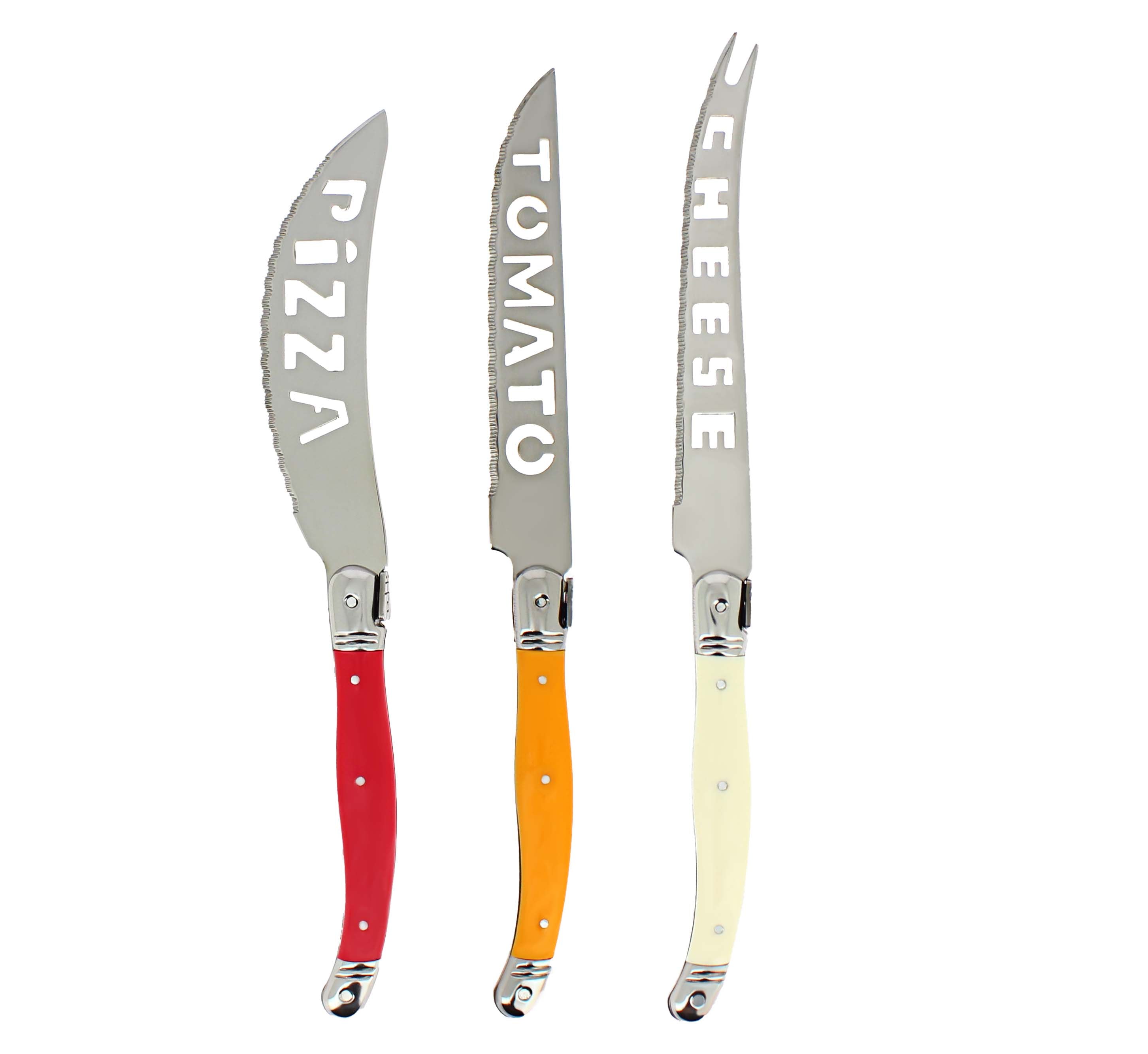 French Home 3 Piece Laguiole Pizza, Tomato, and Cheese Knife Set ,Tusc