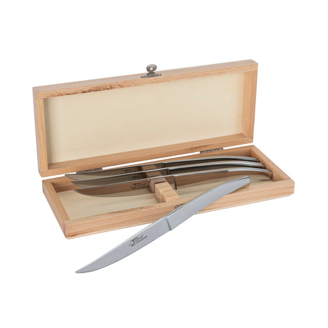 Au Nain "Le Thiers" Set of 4 Steak Knives with Stainless-Steel Handles