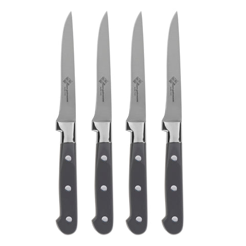 Au Nain, Set of 4 Prince Gastronome Steak Knives with Pewter Handles