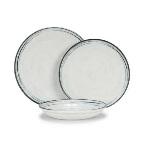 French Home, Water's Edge, Porcelain 12-Piece Dinnerware Set