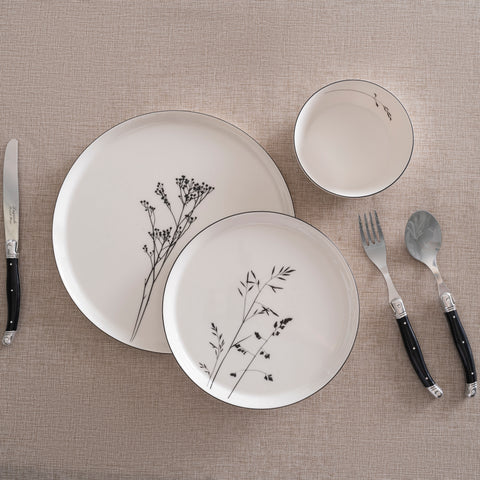 French Home 12-Piece Meadow Flower Porcelain Dinnerware Set