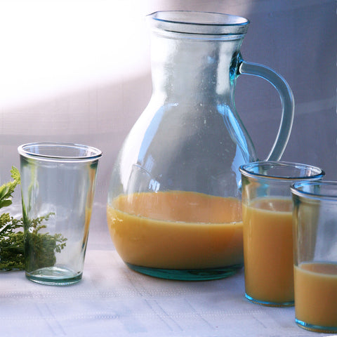 French Home Recycled Glass 5-Piece Urban Pitcher & Tumblers Set