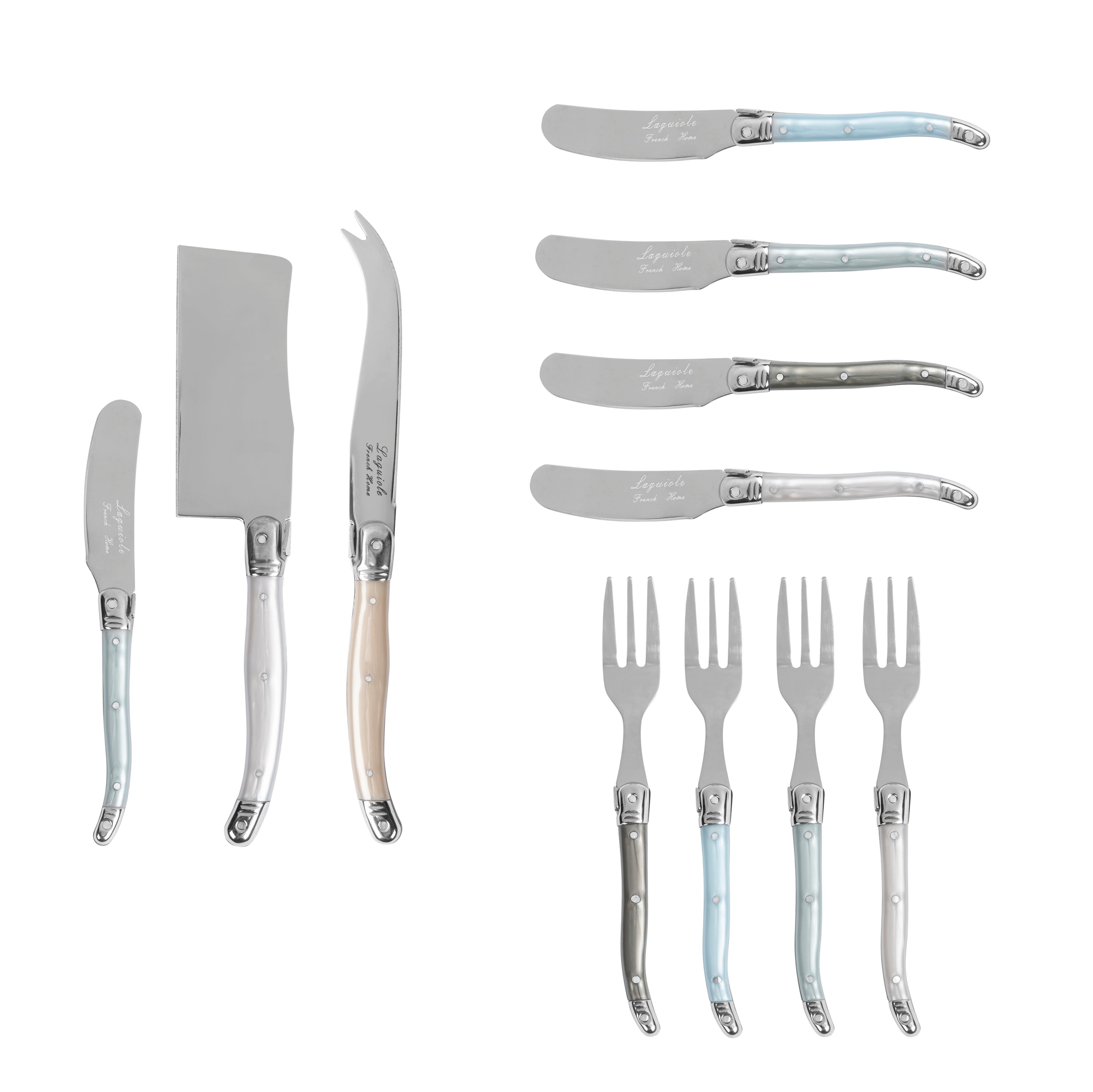 French Home Ultimate 11-Piece Laguiole Charcuterie Set with Mother of