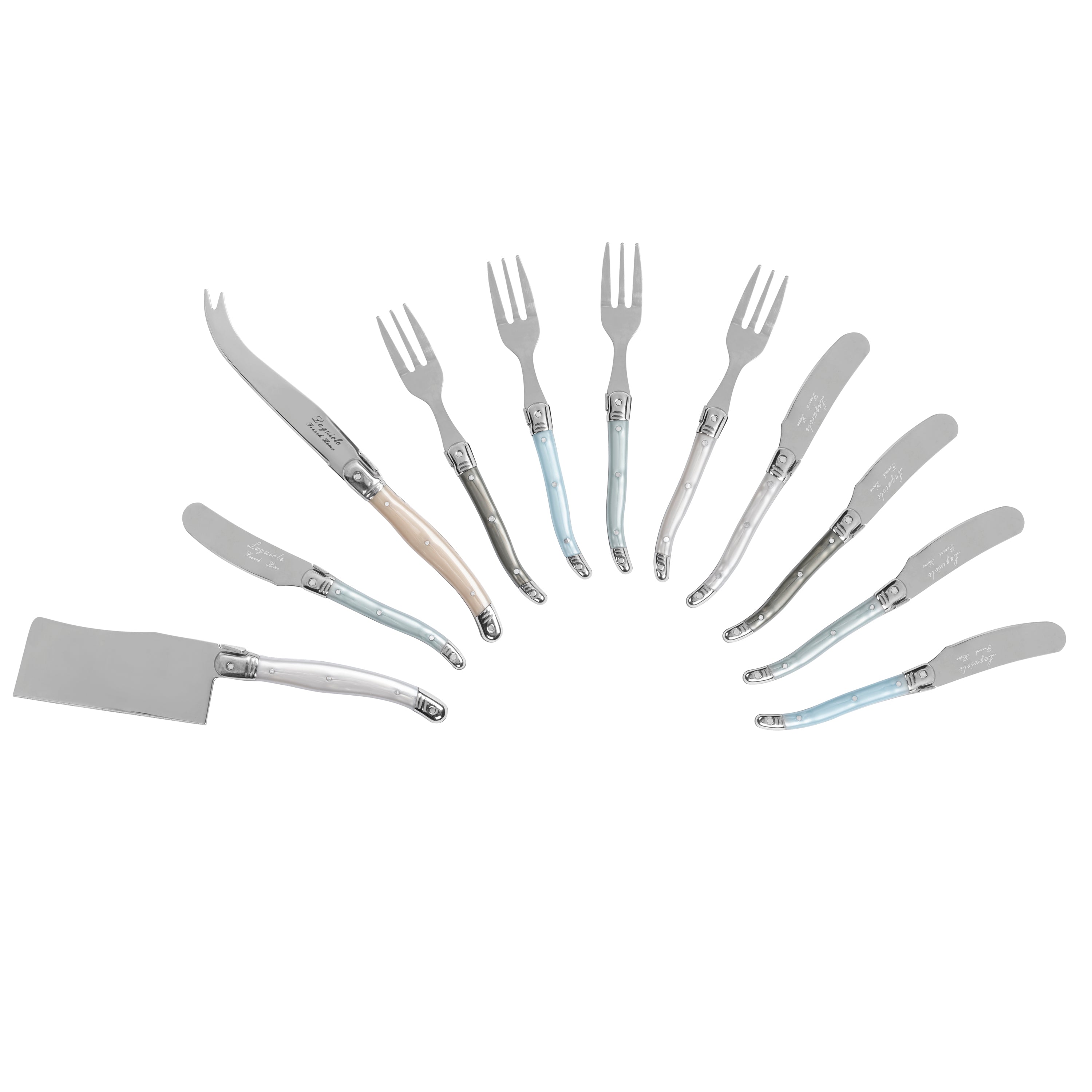 French Home Ultimate 11-Piece Laguiole Charcuterie Set with Mother of