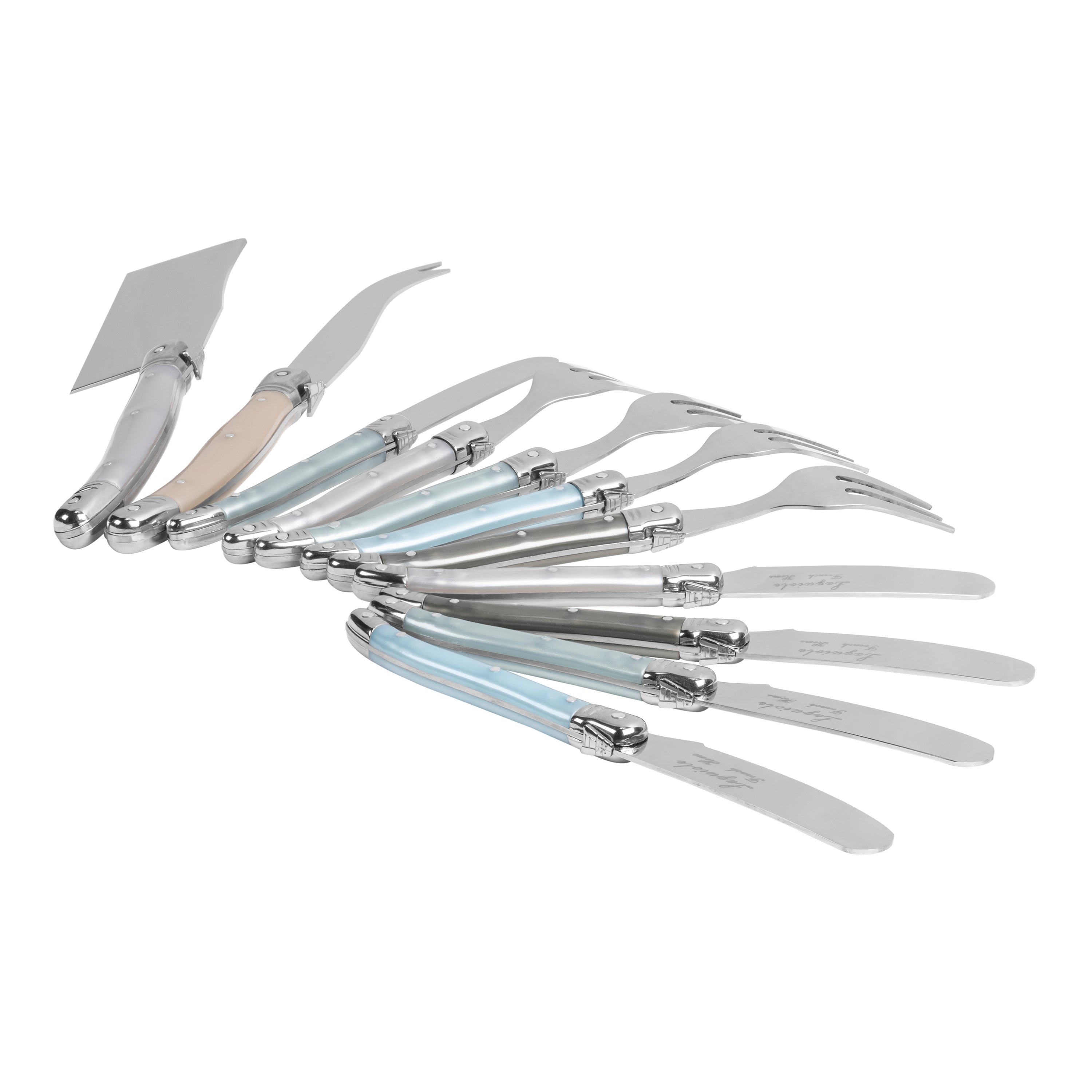 French Home Ultimate 11-Piece Laguiole Charcuterie Set with Mother of
