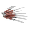 French Home 7-Piece Laguiole Cheese Knife and Spreader Set with Pakkawood Handles