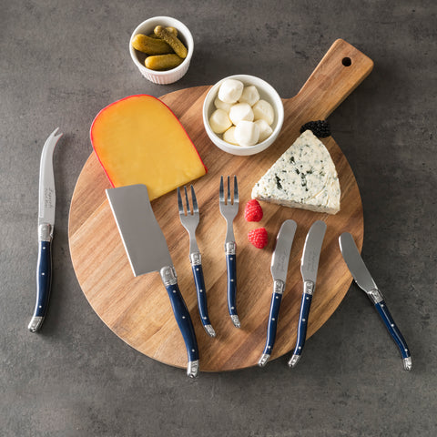 French Home Laguiole Ultimate 11-Piece Charcuterie Set with Navy Handles