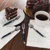 French Home Laguiole Coffee Spoons and Cake Forks, Set of 8, Navy