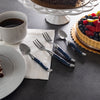 French Home Laguiole Coffee Spoons and Cake Forks, Set of 8, Navy