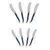 French Home Laguiole Set of 8 Spreaders with Navy Handles