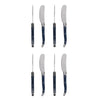 French Home Laguiole Set of 8 Spreaders with Navy Handles