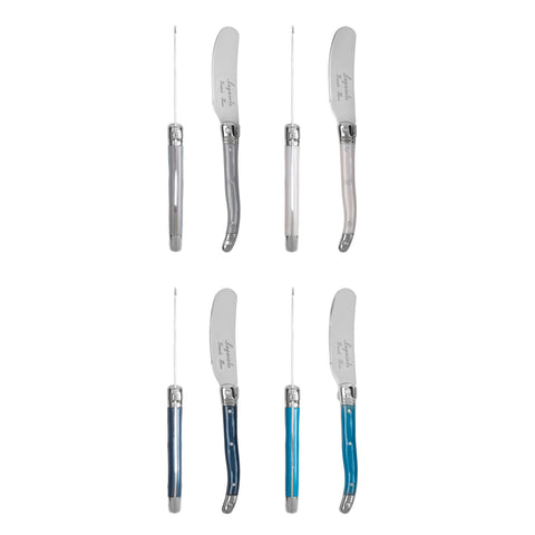 French Home 8-Piece Laguiole Spreader Set - Coastal Frost
