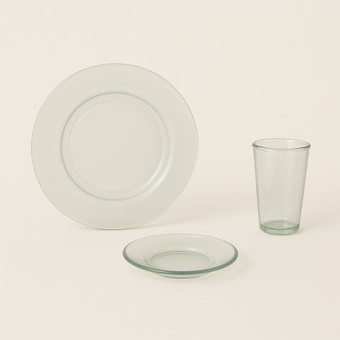 French Home Recycled Glass Urban 12-Piece Dinner & Drinkware Set