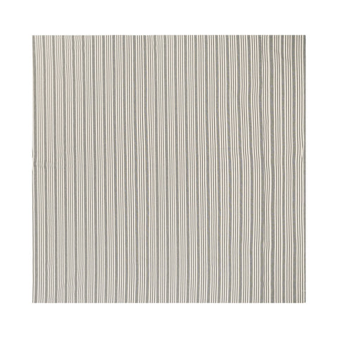 French Home 71" x 95" Black and Cream Multi-Striped Tablecloth