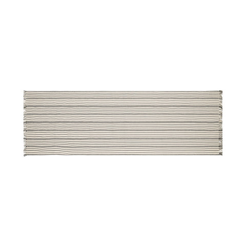 French Home 18”x 57” Black and Cream Multi-Striped Table Runner