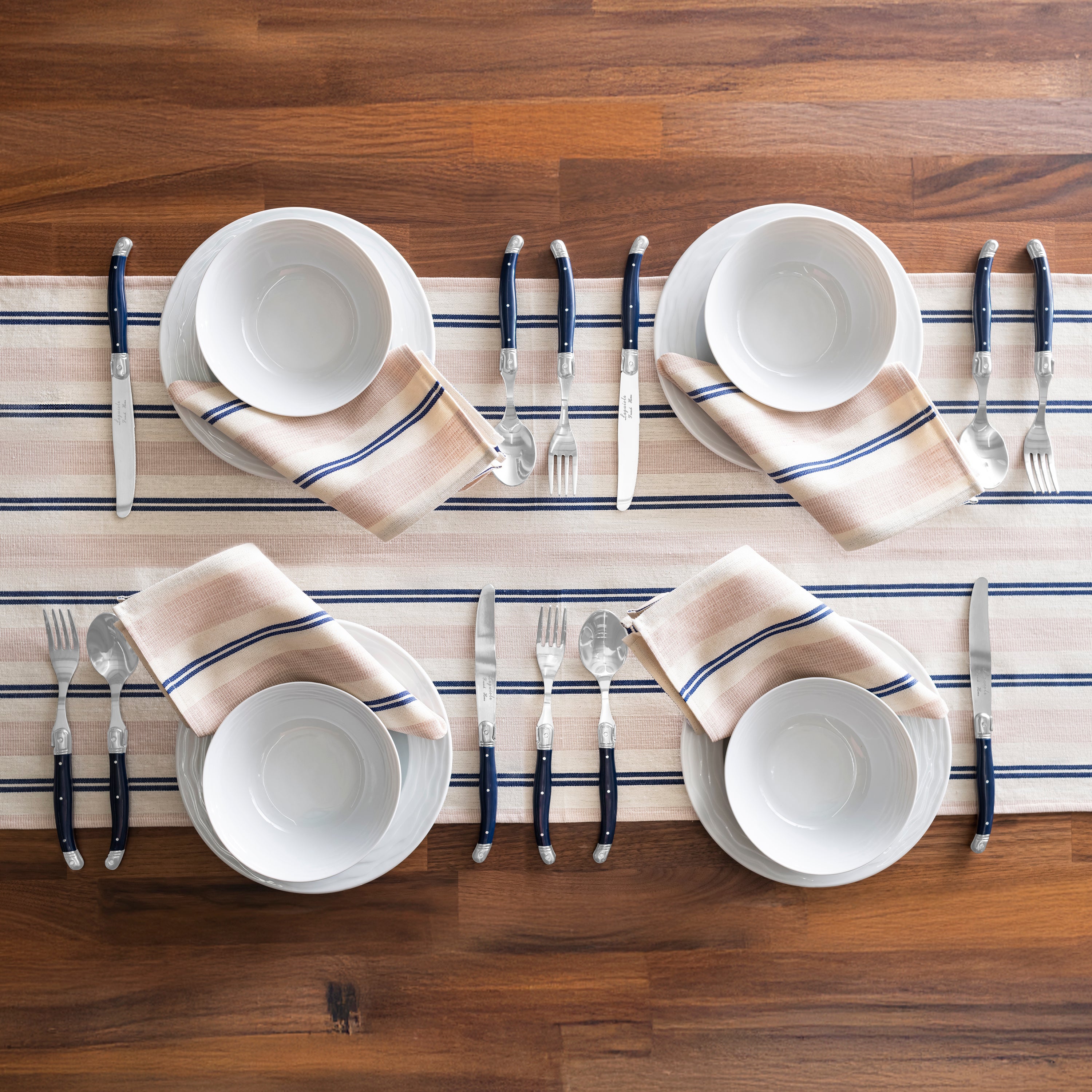 French Home Striped Table Runner - Thumbnail 2
