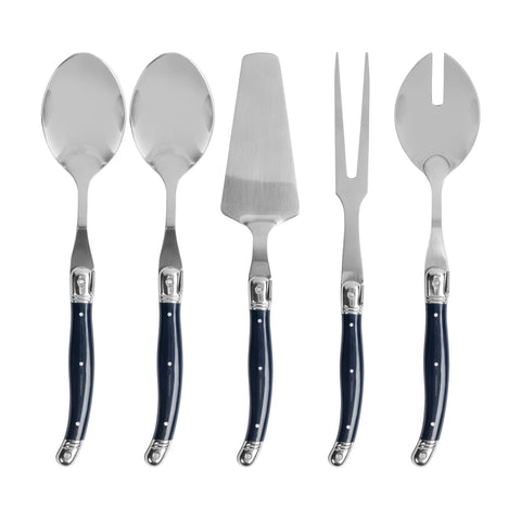 French Home 5-Piece Laguiole Hostess Set - Navy Blue
