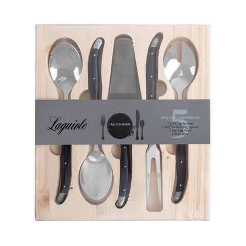 French Home 5-Piece Laguiole Hostess Set - Navy Blue