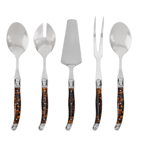 French Home 5-Piece Laguiole Tortoise Shell Hostess Set