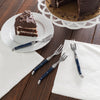 French Home Laguiole Cake Forks, Set of 4, Navy