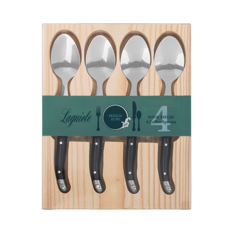 French Home Laguiole Coffee Spoons, Set of 4, Navy