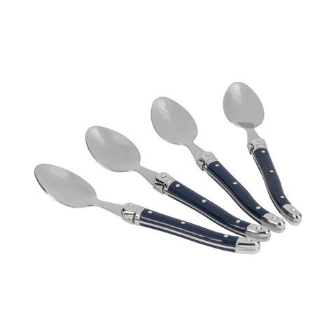 French Home Laguiole Coffee Spoons, Set of 4, Navy