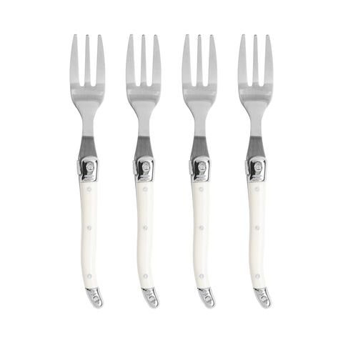 French Home Set of 4 Laguiole Faux Ivory Cake Forks