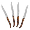 French Home Tortoise Shell 4-Piece Laguiole Connoisseur Steak Knife Set