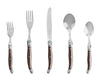 French Home 20-Piece Laguiole Flatware Set, Service for 4, Chocolate Brown