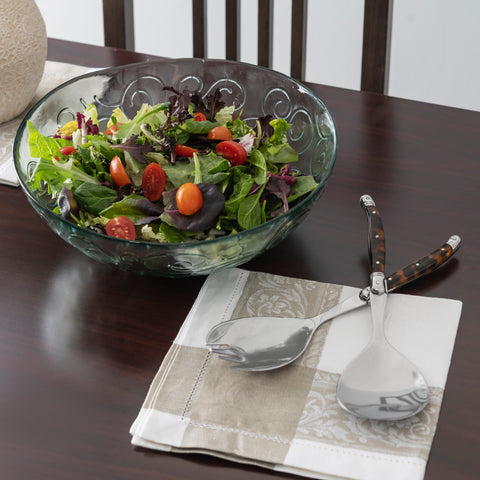 French Home 2-Piece Set of Laguiole Connoisseur Tortoise Shell Salad Servers