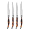 French Home Laguiole Connoisseur 4-Piece Steak Knife Set with Tortoise Handles