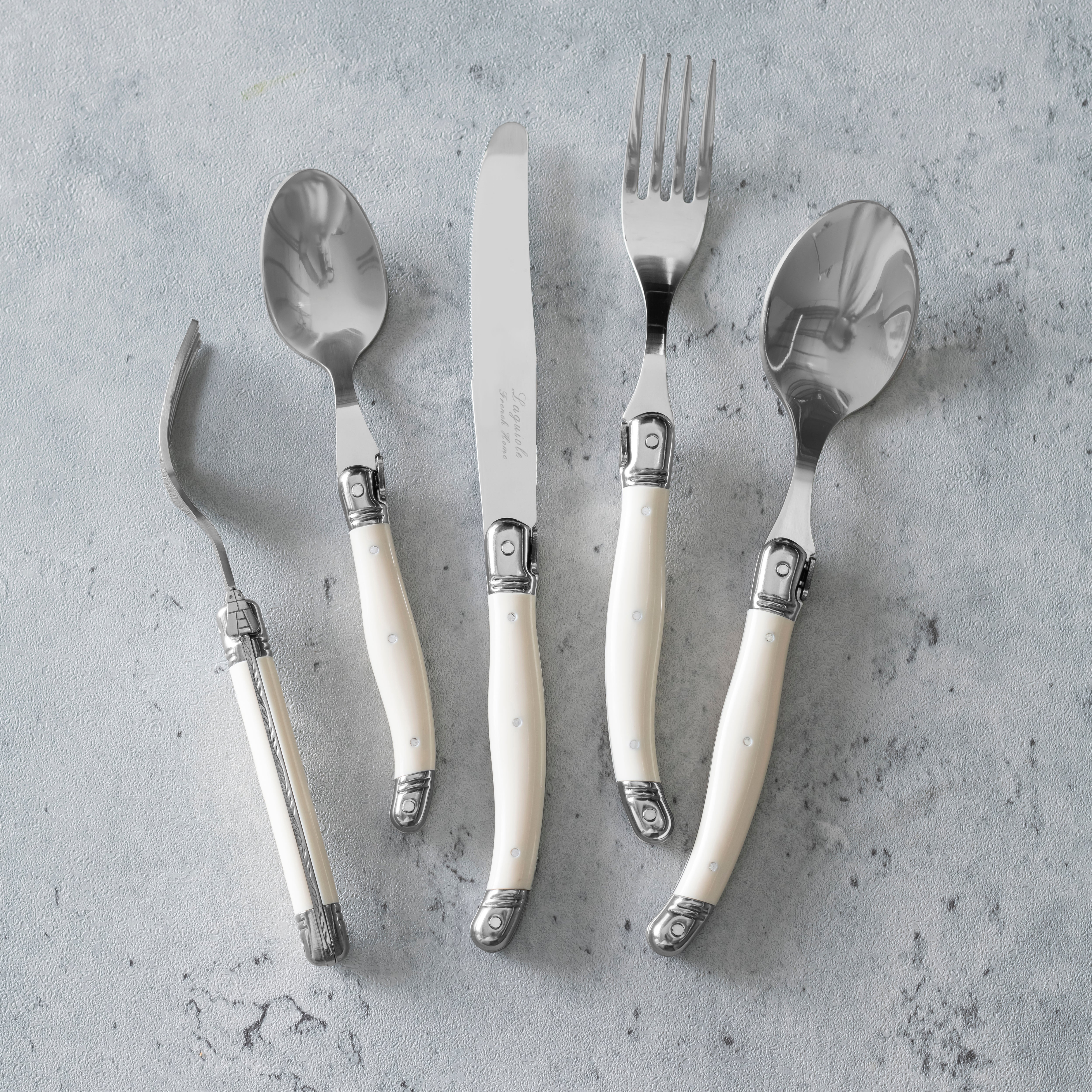 French Home Laguiole Connoisseur 20-Piece 18/10 Stainless-Steel