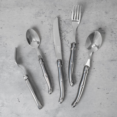 French Home Laguiole Connoisseur 20-Piece 18/10 Stainless-Steel Flatware Set