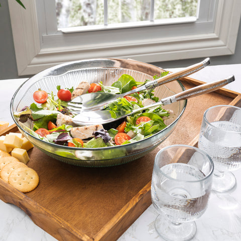 French Home Laguiole 2-Piece Olive Wood Salad Server Set