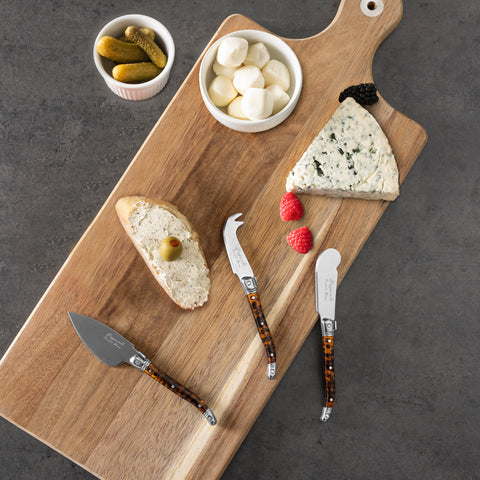 French Home 7-Piece Laguiole Tortoise Shell Cheese Knife and Spreaders Set