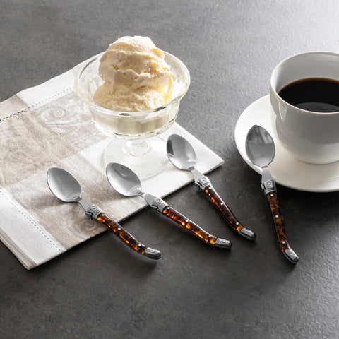 French Home Laguiole Coffee Spoons, Set of 4 - Tortoise Shell