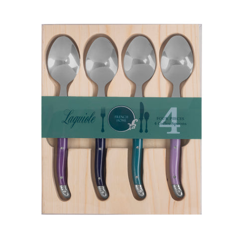 French Home Set of 4 Coffee Spoons - Plum Rose