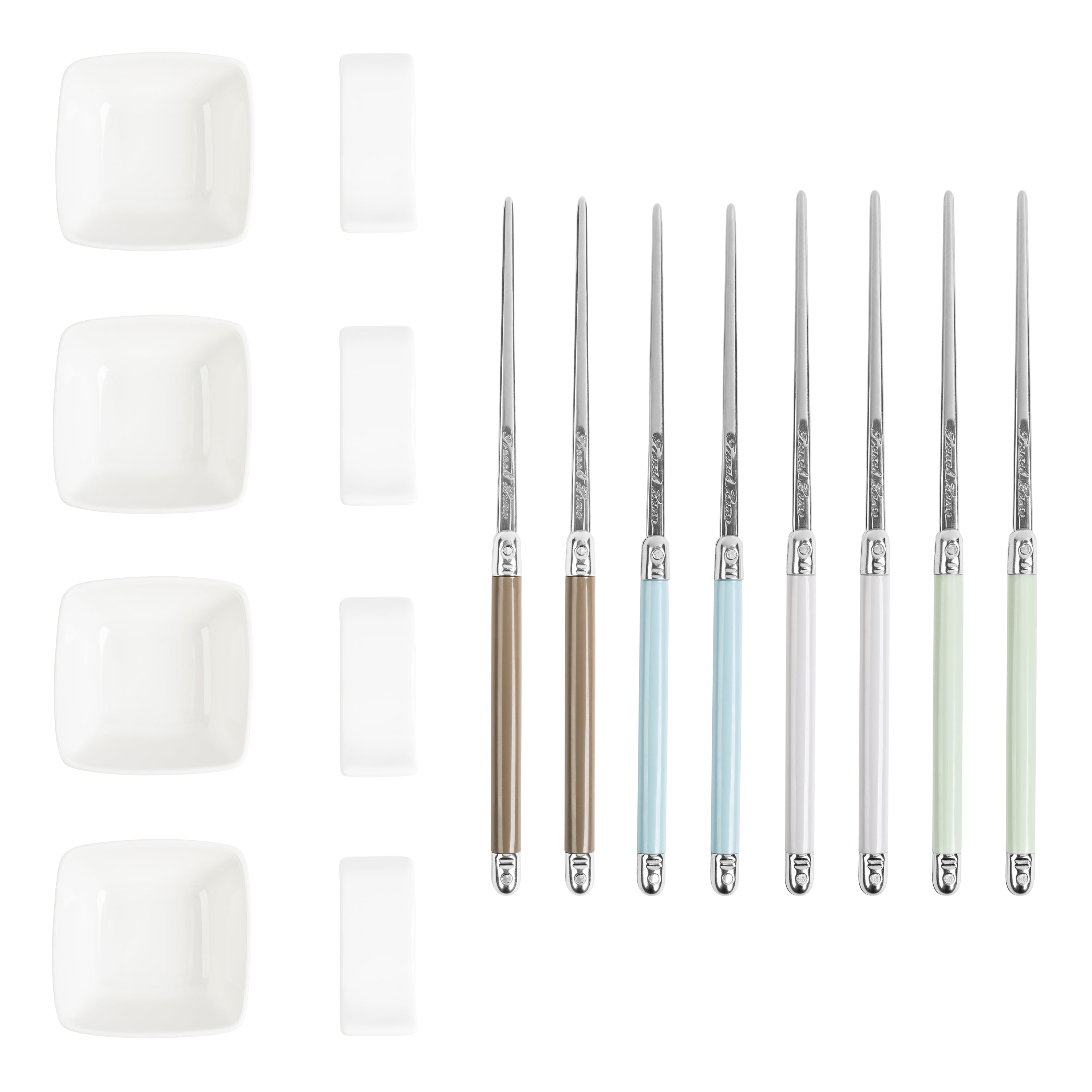 French Home Chopsticks with Rests and Sauce Bowls - Thumbnail 3