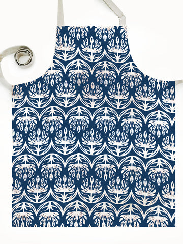 French Home Botanical Apron – Indigo