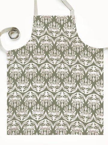 French Home Botanical Apron - Sage