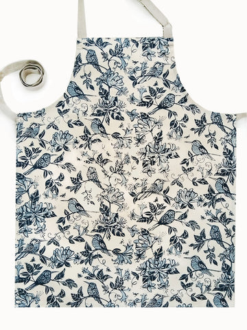French Home Honeysuckle Indigo Apron