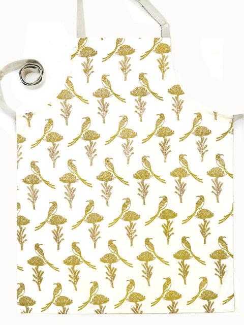 French Home Sugarbird Apron - Chartreuse
