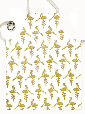 French Home Sugarbird Apron - Chartreuse