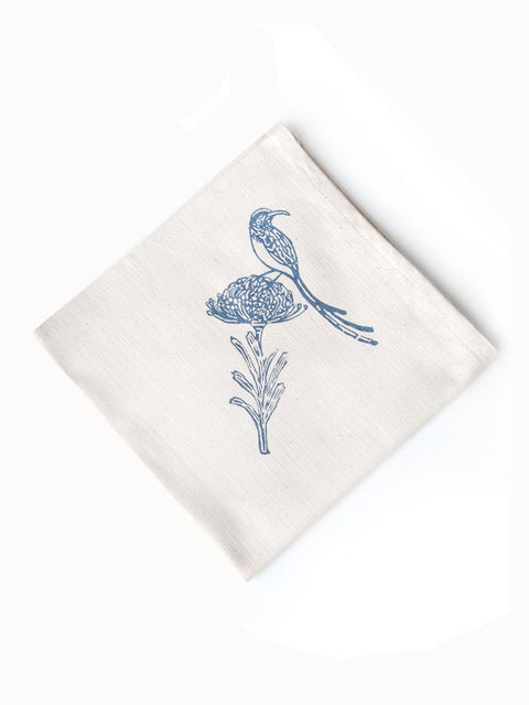 French Home Set of 4 Sugarbird Napkins - Indigo