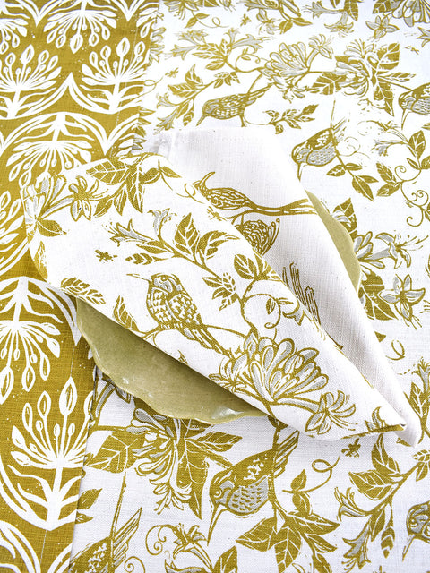 French Home Set of 4 Honeysuckle Napkins - Chartreuse