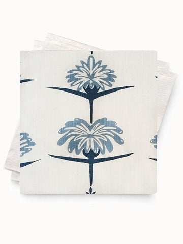 French Home Set of 4 Tropical Garden Napkins – Indigo and Sky