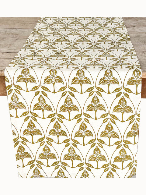 French Home Orchid Table Runner - Chartreuse
