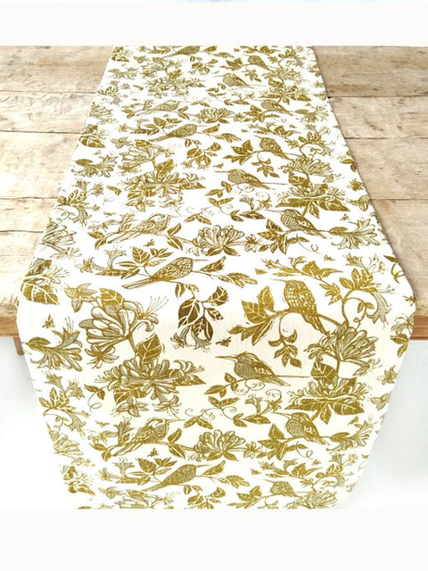 French Home Honeysuckle Table Runner - Chartreuse