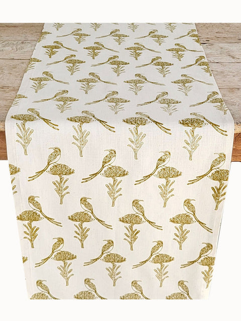 French Home Sugarbird Table Runner - Chartreuse